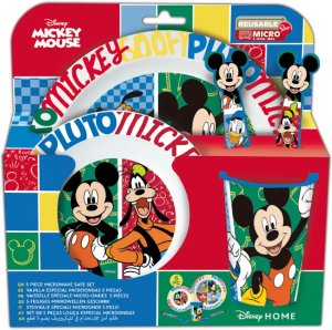 ST81150 MICKEY SET 5pz PLASTICA MICROONDE 41401