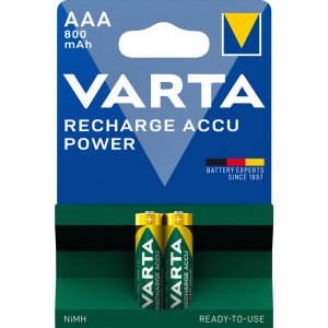 BATTERIA RICARICABILE VARTA POWERT AAA 800mAh BLISTER 2 PEZZI 56703101402 41453