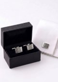 249-4R GEMELLI ARGENTO E SMALTO NERO 40421
