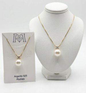 ARPD11060 PENDENTE PERLA CON ZIRCONE 10MM DORATO CON VENEZIANA 52533