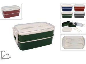 CONTENITORE PORTA PRANZO/MERENDA CON POSATE 700693 40842