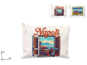 BUSTINA BEAUTY 32x23cm POLIESTERE 600D NAPOLI CON SCENARIO 698068 40842