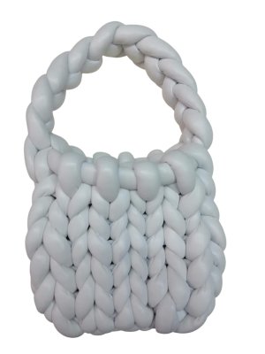 SOFTBAG-07 BORSA INTRECCIO LUREX BIANCO 41114