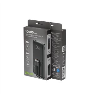 PB10-PD20-LCD-01 TECHMADE GEMBIRD POWERBANK RICARICA RAPIDA 20W 10000MAH NERO 41464