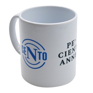 NACE09 TAZZA IN CERAMICA STAMPA IN BLU E LOGO AZZURRO NAPOLI CENTO 41426