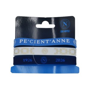 NACE06 TRIS BRACCIALETTI IN SILICONE NAPOLI CENTO 41426