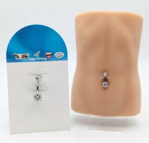 BP8909 BANANA 1,6x12 CON ZIRCONI ACCIAIO 57992