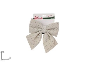 FIOCCO 16x18cm EFFETTO VELLUTO BIANCO CON APPLICAZIONE ORO 488097 40649