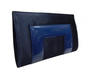 POCHETTE RB PIATTA FIN.VERNICE CB2850245 25X16CM (BLU)
